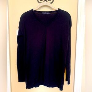 Woolovers Black 100% Merino Wool Super Soft Long Sleeve Sweater Size M